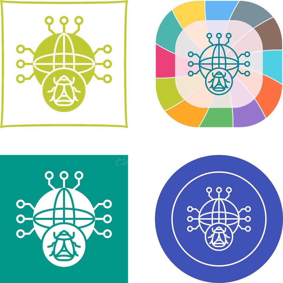 Global Malware Icon Design vector
