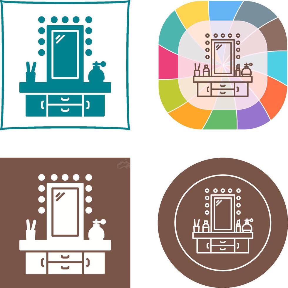Dressing Table Icon Design vector