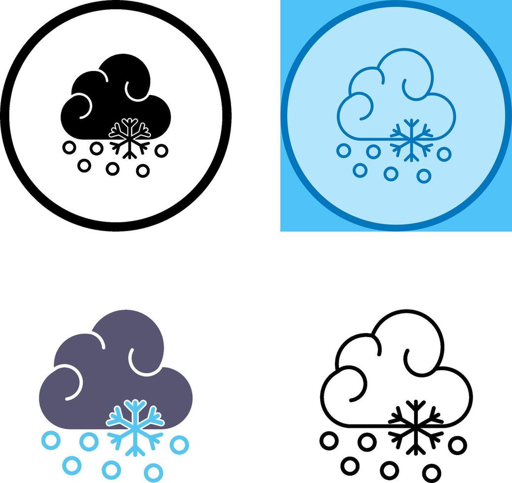 Snow Fall Icon Design vector