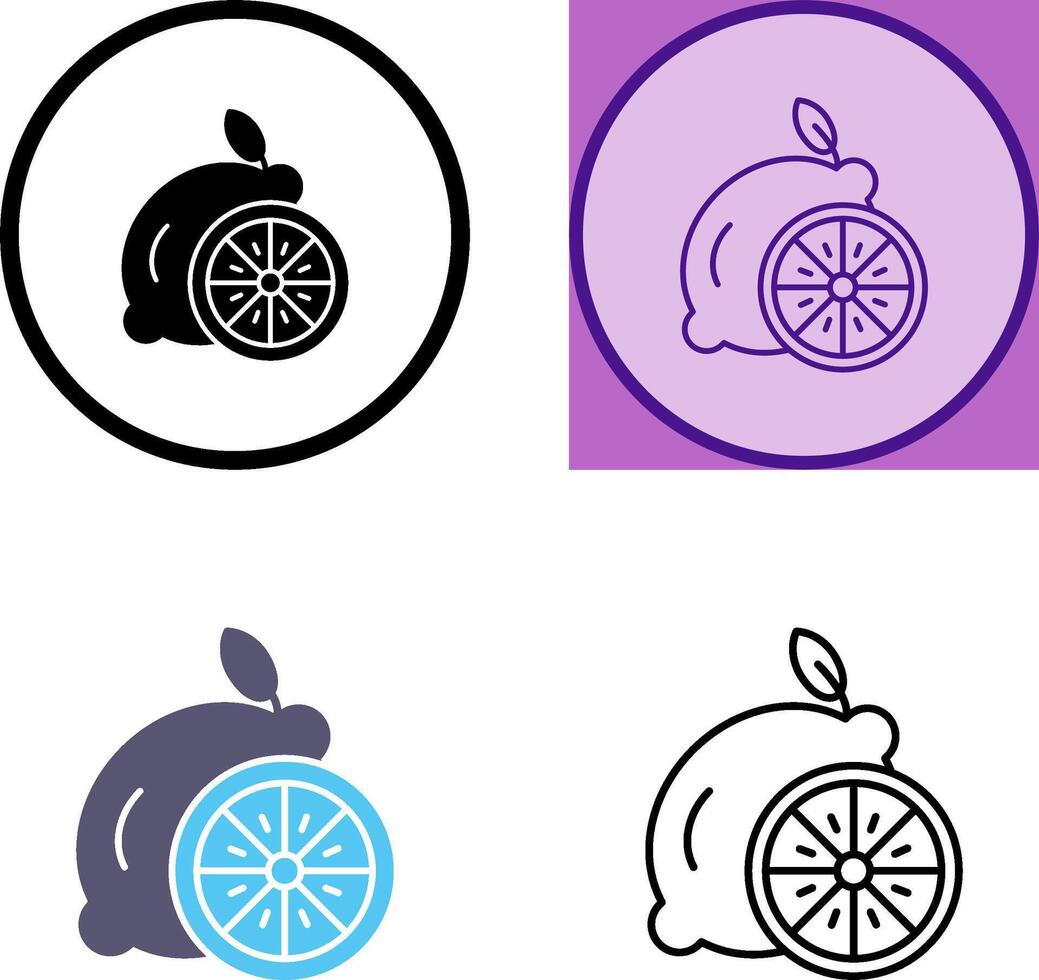 Lemon Icon Design vector