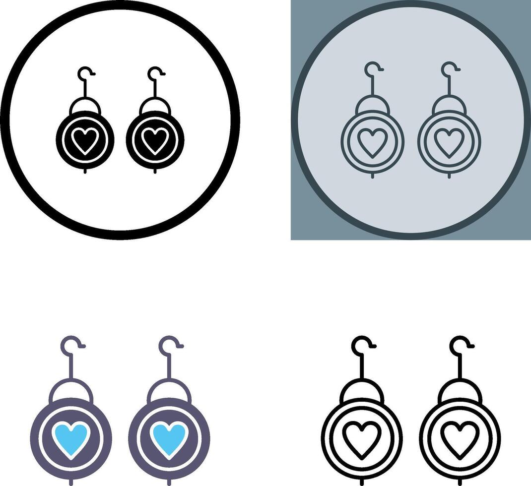 Earrings Icon Design vector