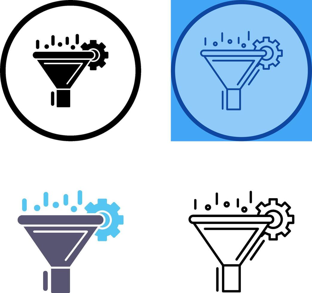Filtering Icon Design vector
