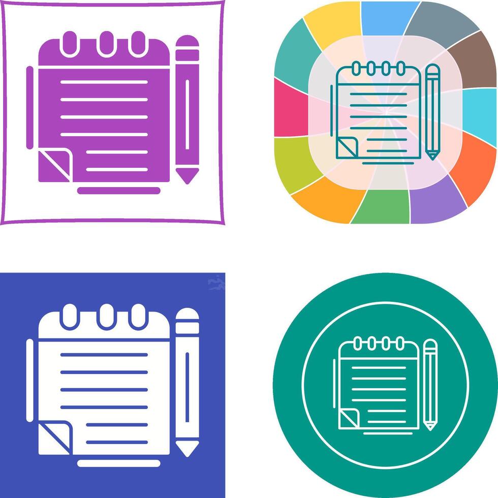 Notepad Icon Design vector