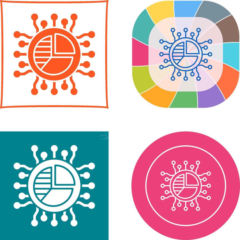 Pie Chart Icon Design vector