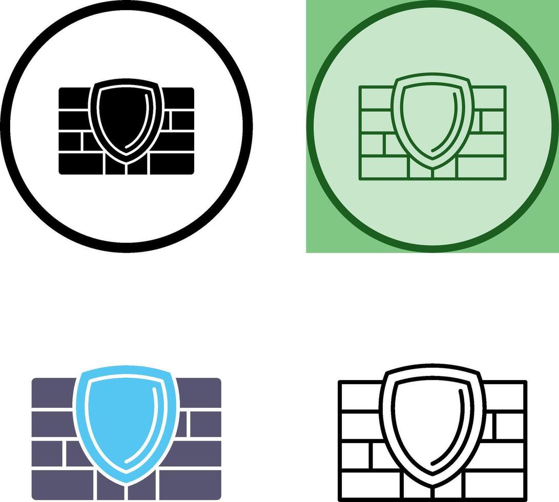 Firewall Icon Design vector