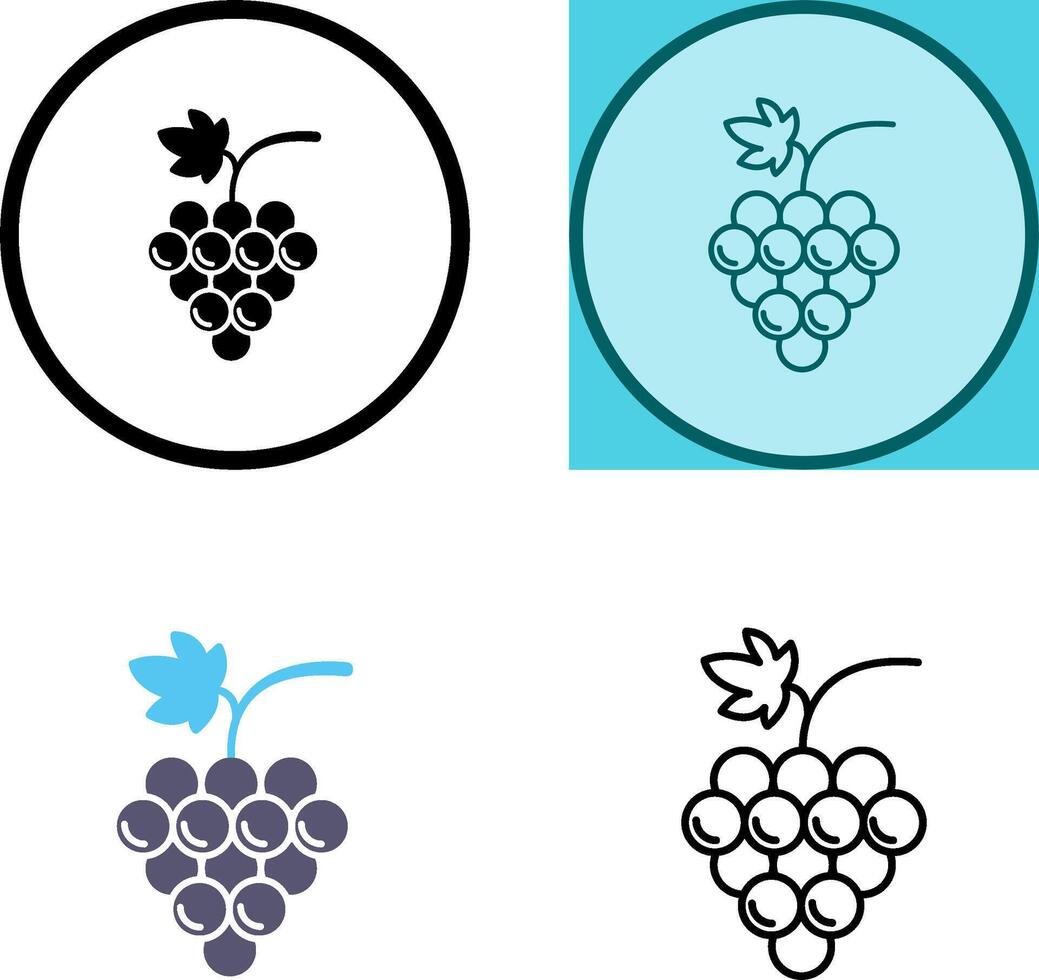 Grapes Icon Design vector