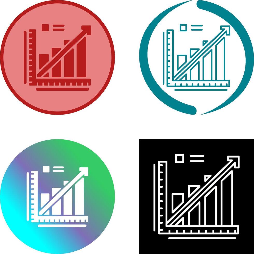 Line Graph Icon Design vector