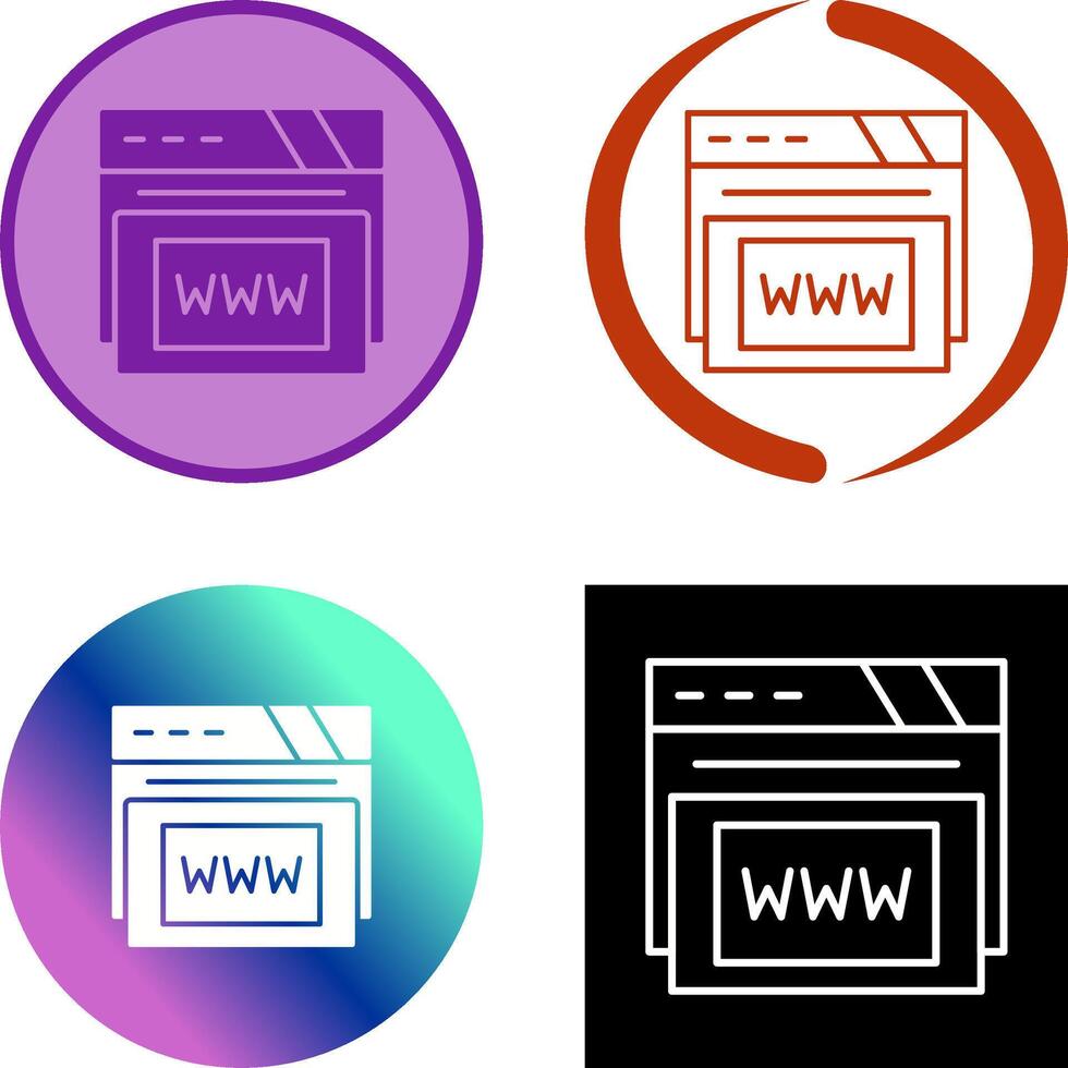 Www Icon Design vector