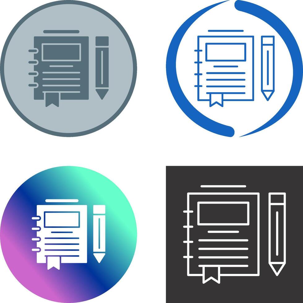 Journal Icon Design vector