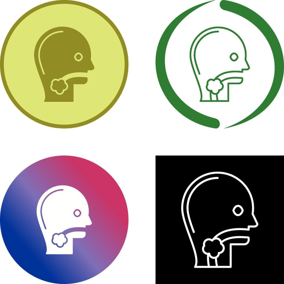 Throat Cancer Icon Design vector