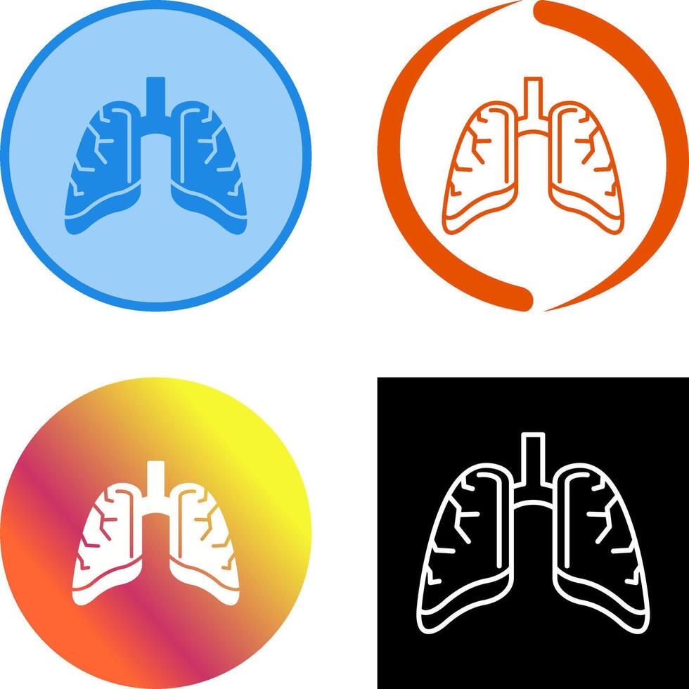 Lungs Icon Design vector