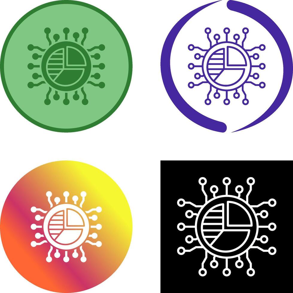 Pie Chart Icon Design vector