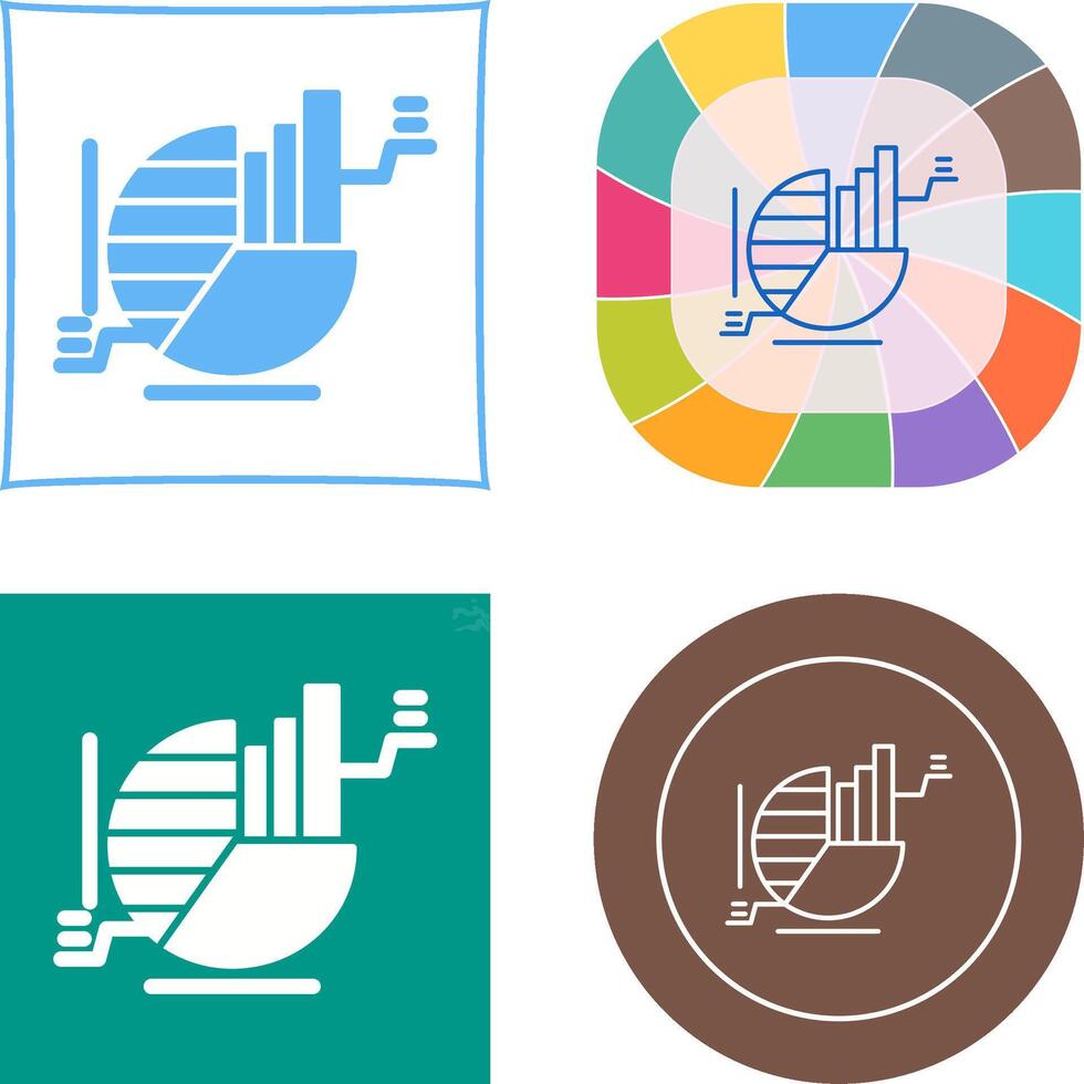 Pie Chart Icon Design vector