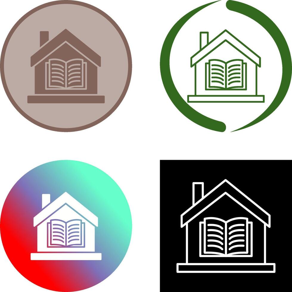 Homeschooling Icon Design vector