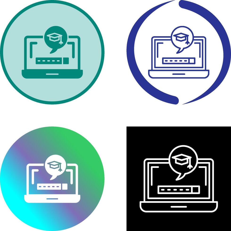 Digital Learning Icon Design vector