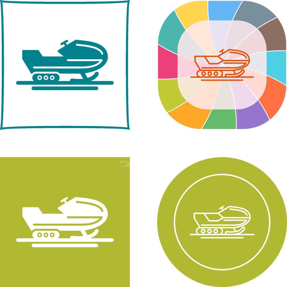 Snowmobile Icon Design vector