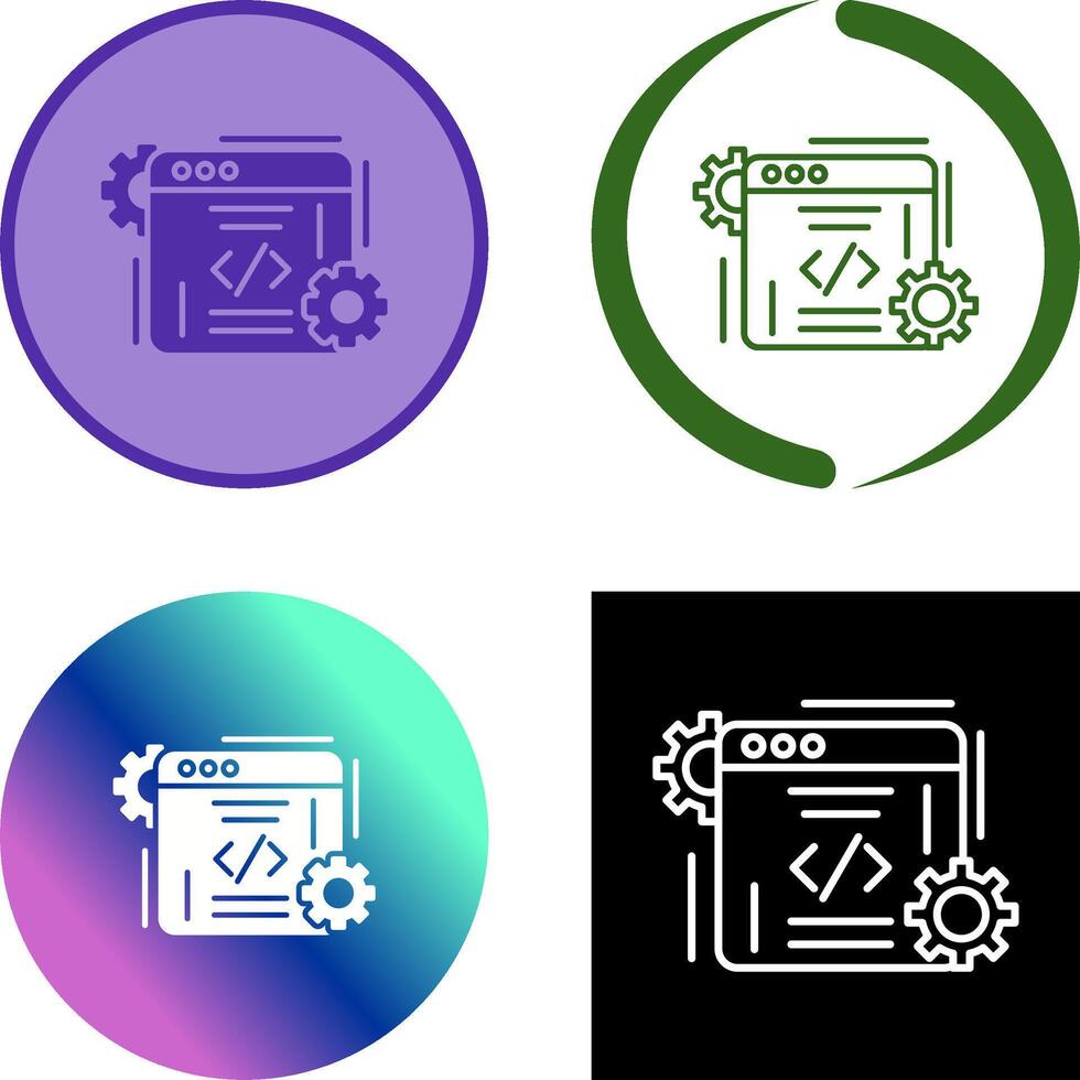 Coding Icon Design vector