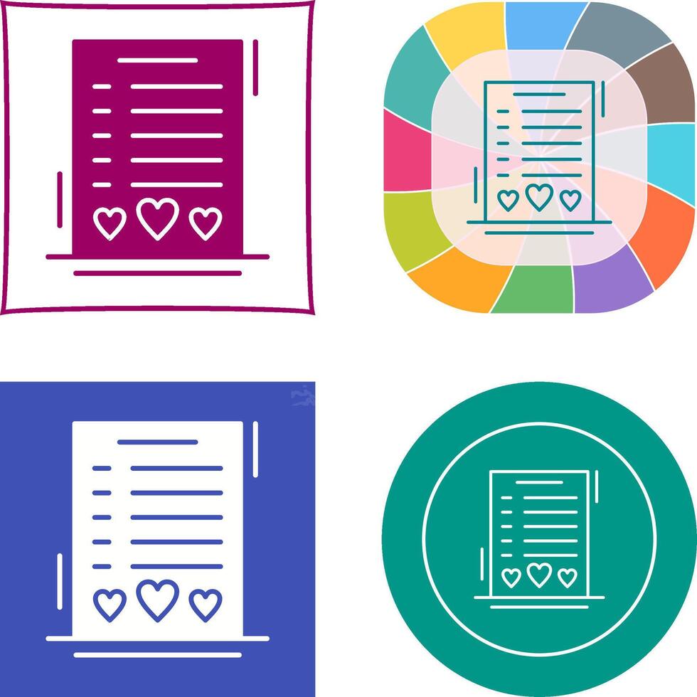 Wishlist Icon Design vector