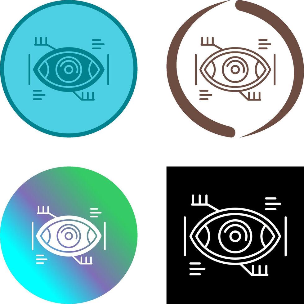 Eye Recongnition Icon Design vector