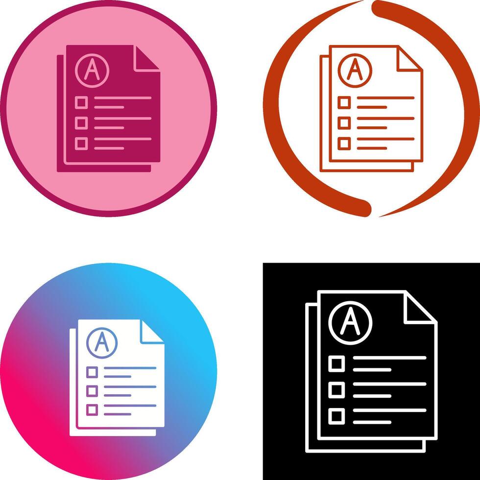 Exam Icon Design vector