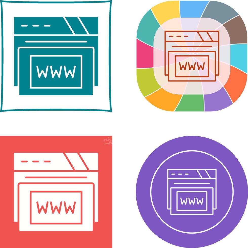 Www Icon Design vector
