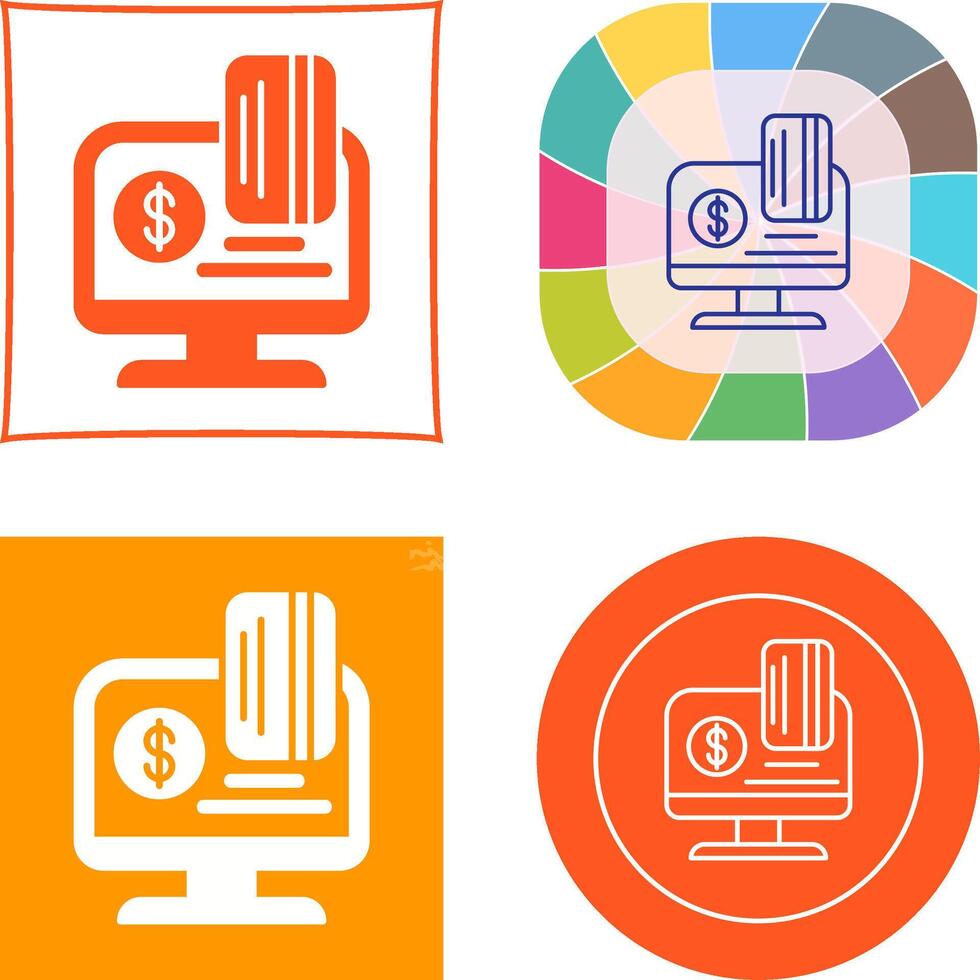 Online Payment Icon Design vector