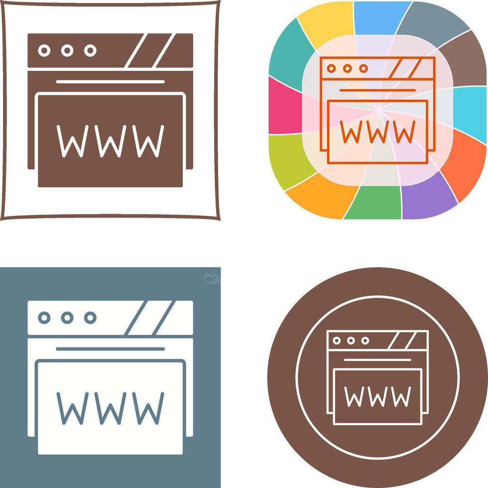 web navegador icono diseño vector