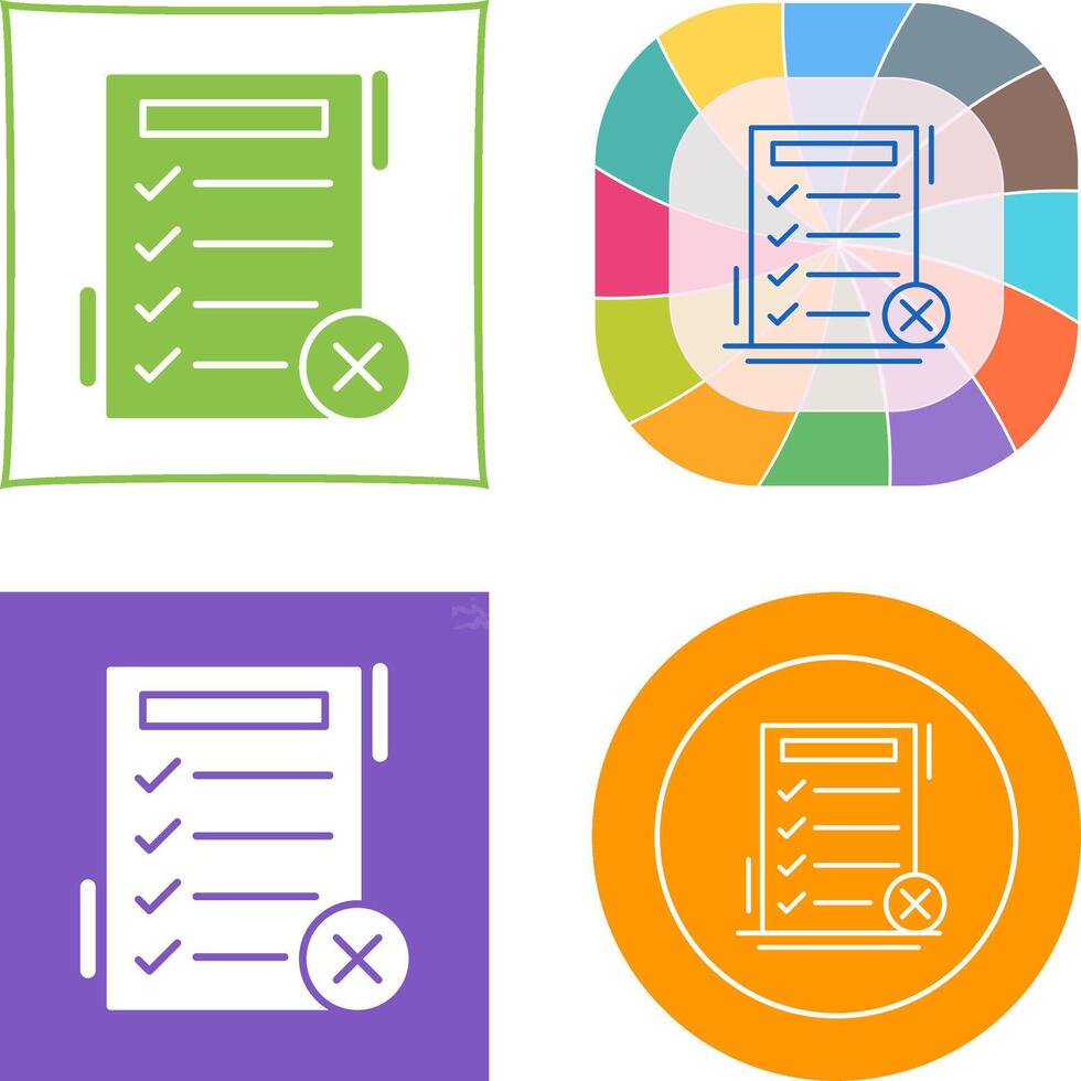 Fake List Icon Design vector