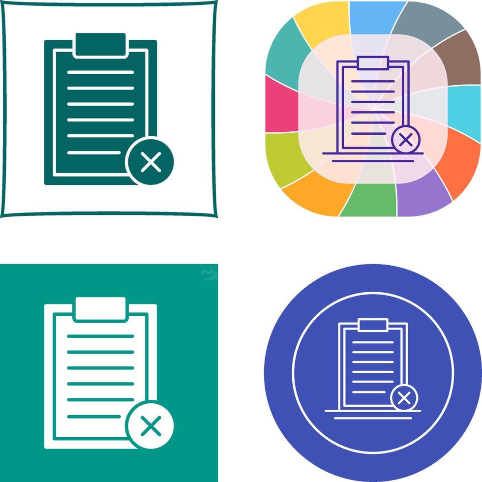 Rejected Icon Design vector