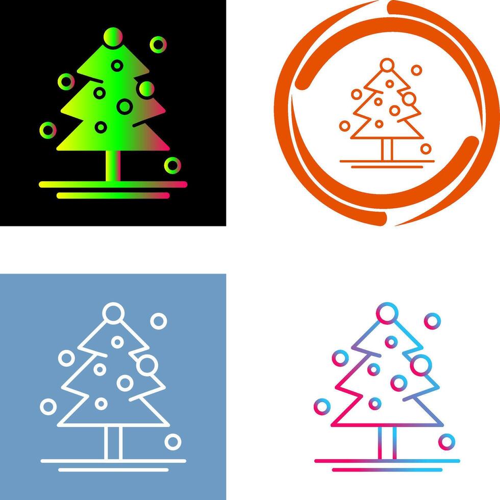 Christmas Tree Icon Design vector