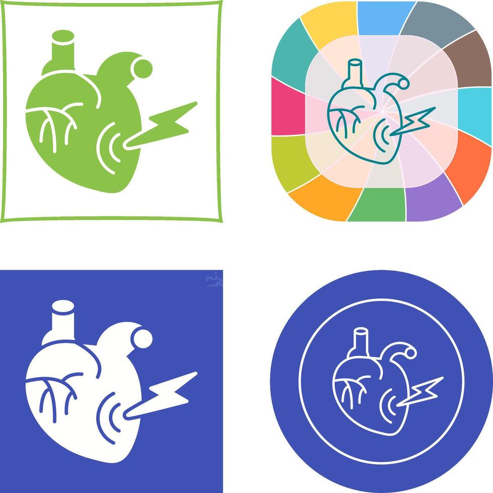 Heart Attack Icon Design vector
