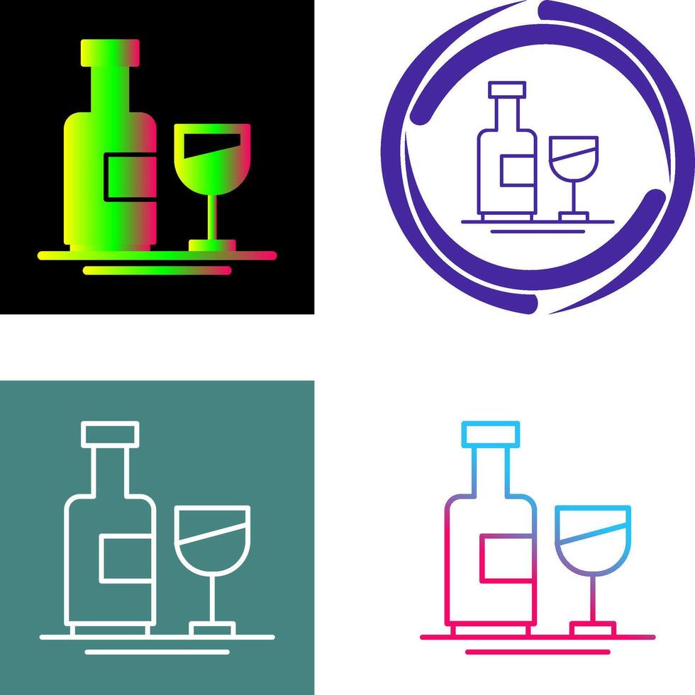 Wine Bottle Icon Design vector