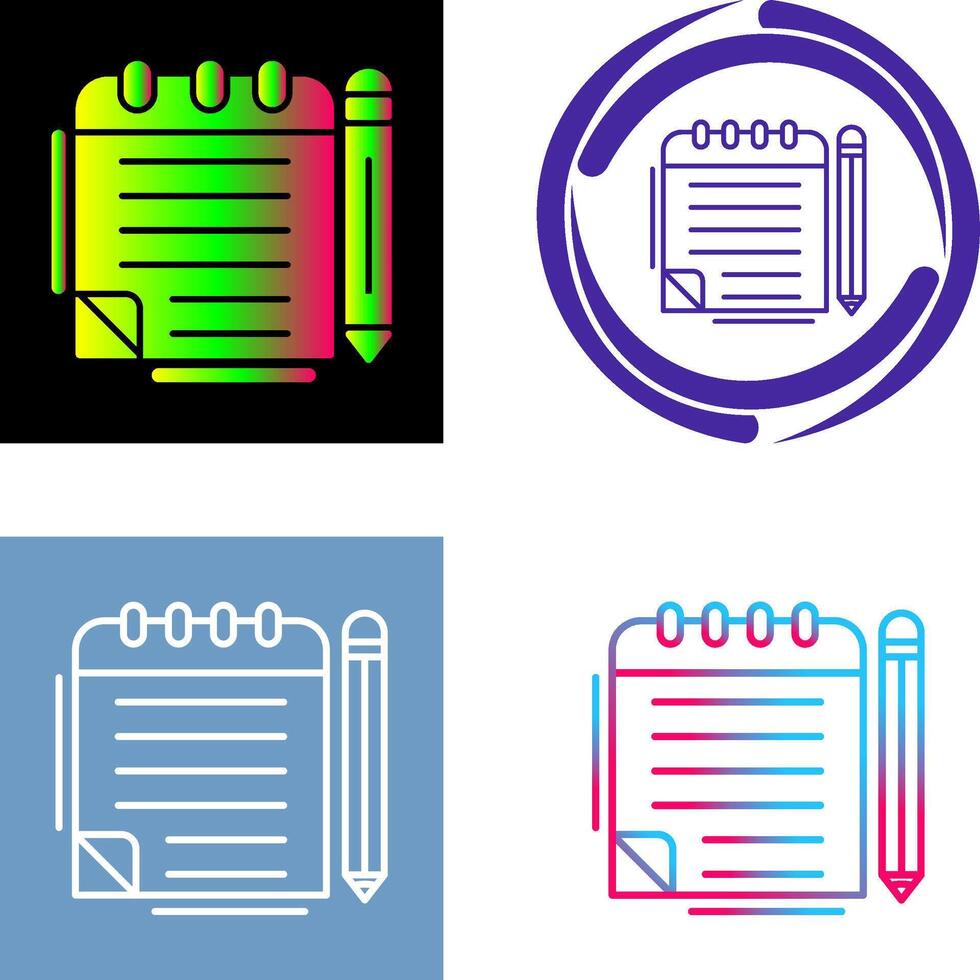 Notepad Icon Design vector