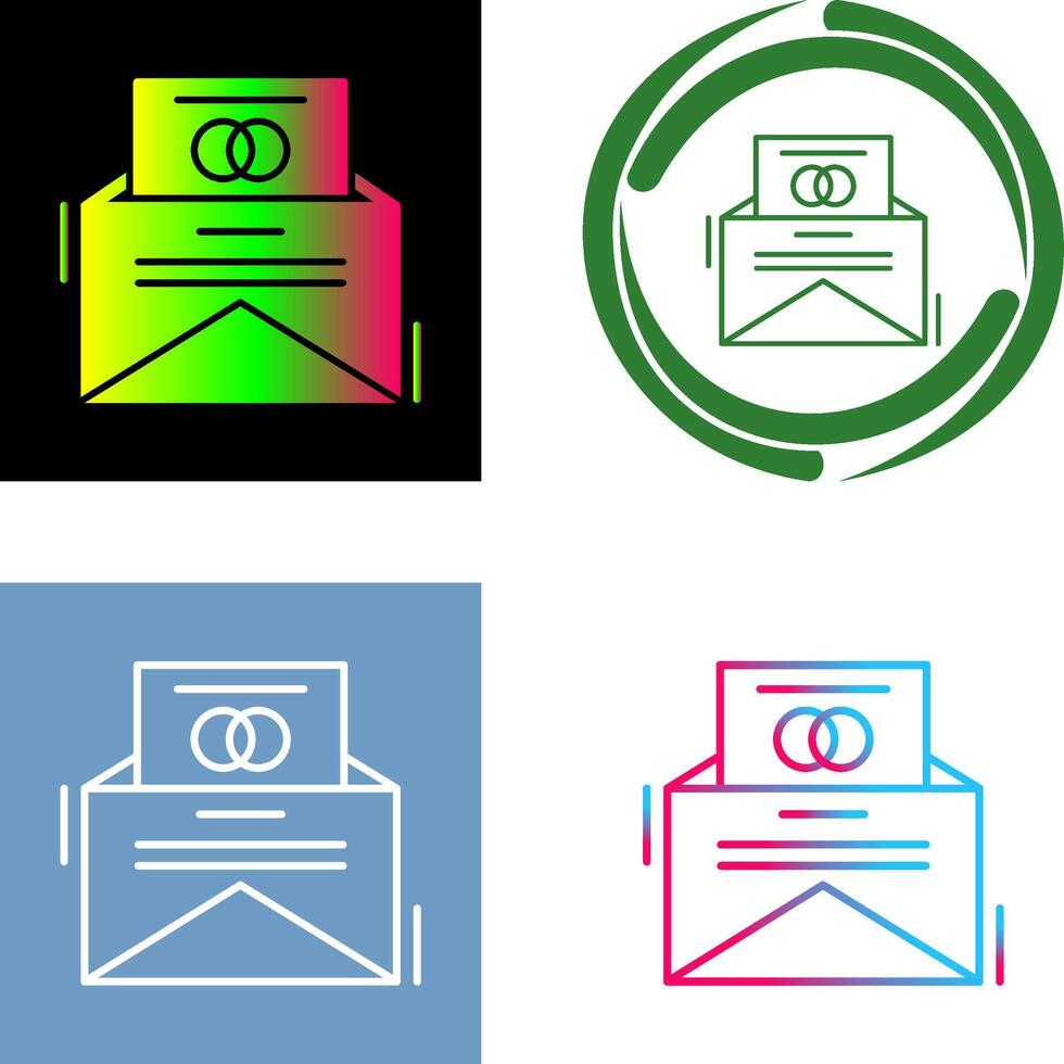 Invitation Card Icon Design vector