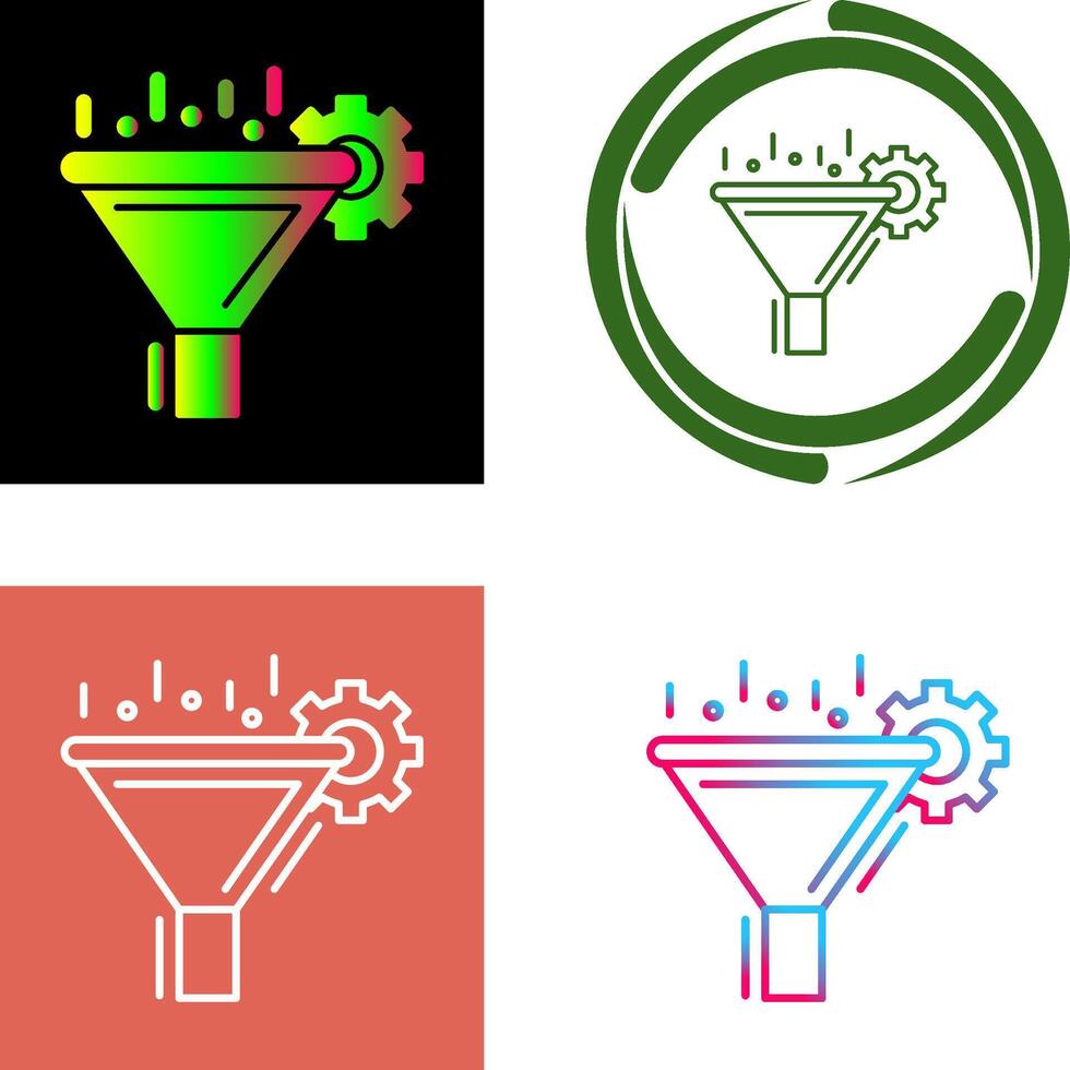 Filtering Icon Design vector