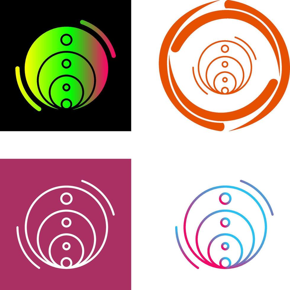 Venn Diagram Icon Design vector