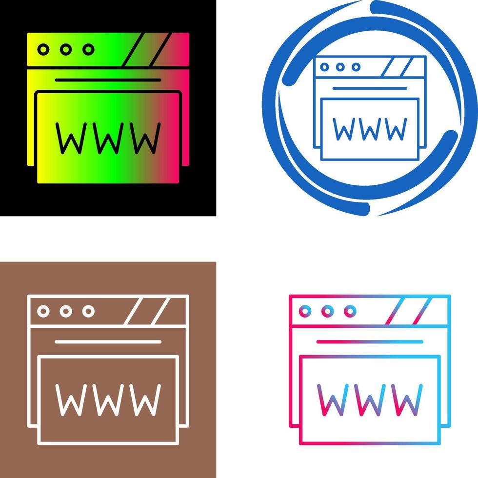 web navegador icono diseño vector