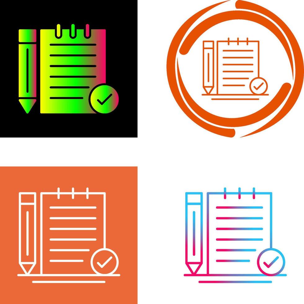 Check Notes Icon Design vector