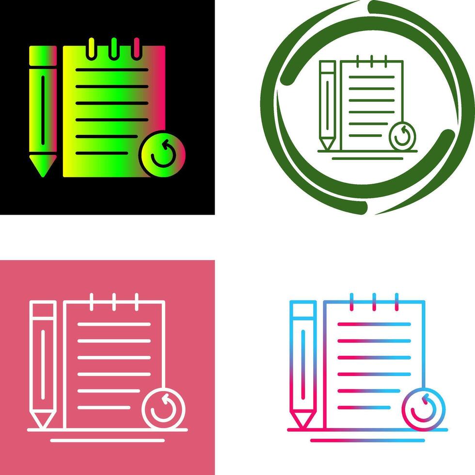 Rechecked Notes Icon Design vector