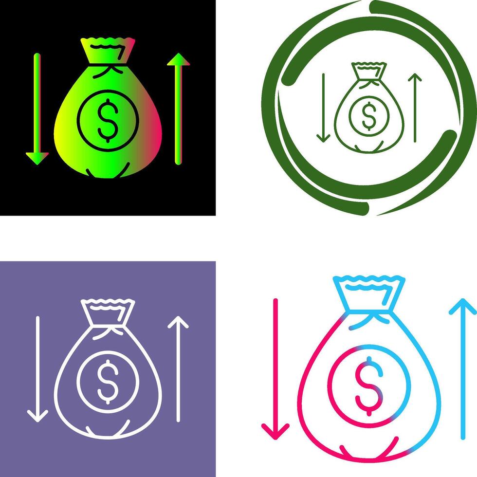 Money Bag Icon Design vector