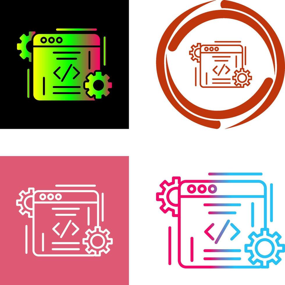 Coding Icon Design vector