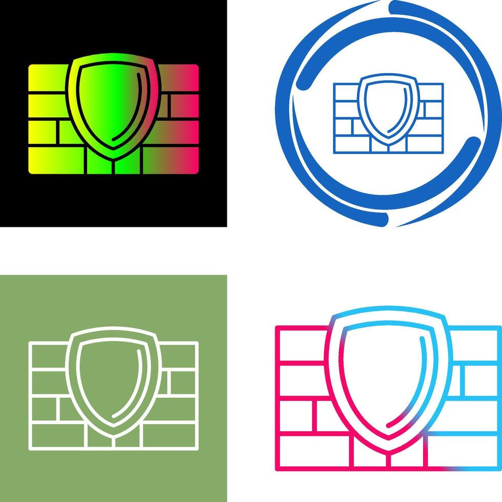 Firewall Icon Design vector