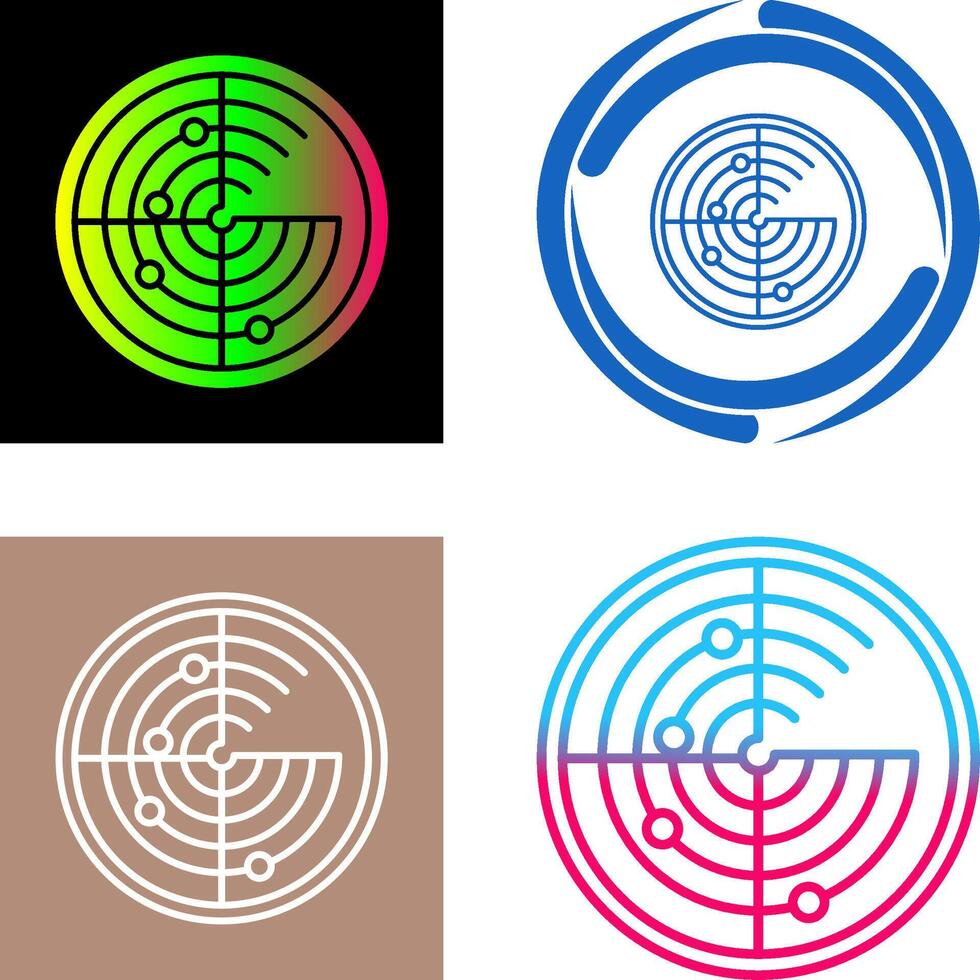 Radar Icon Design vector