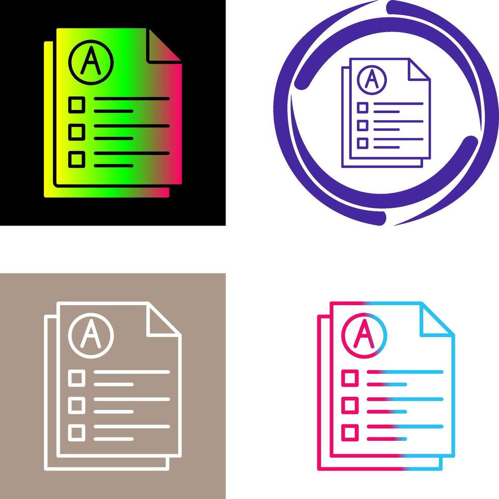 Exam Icon Design vector