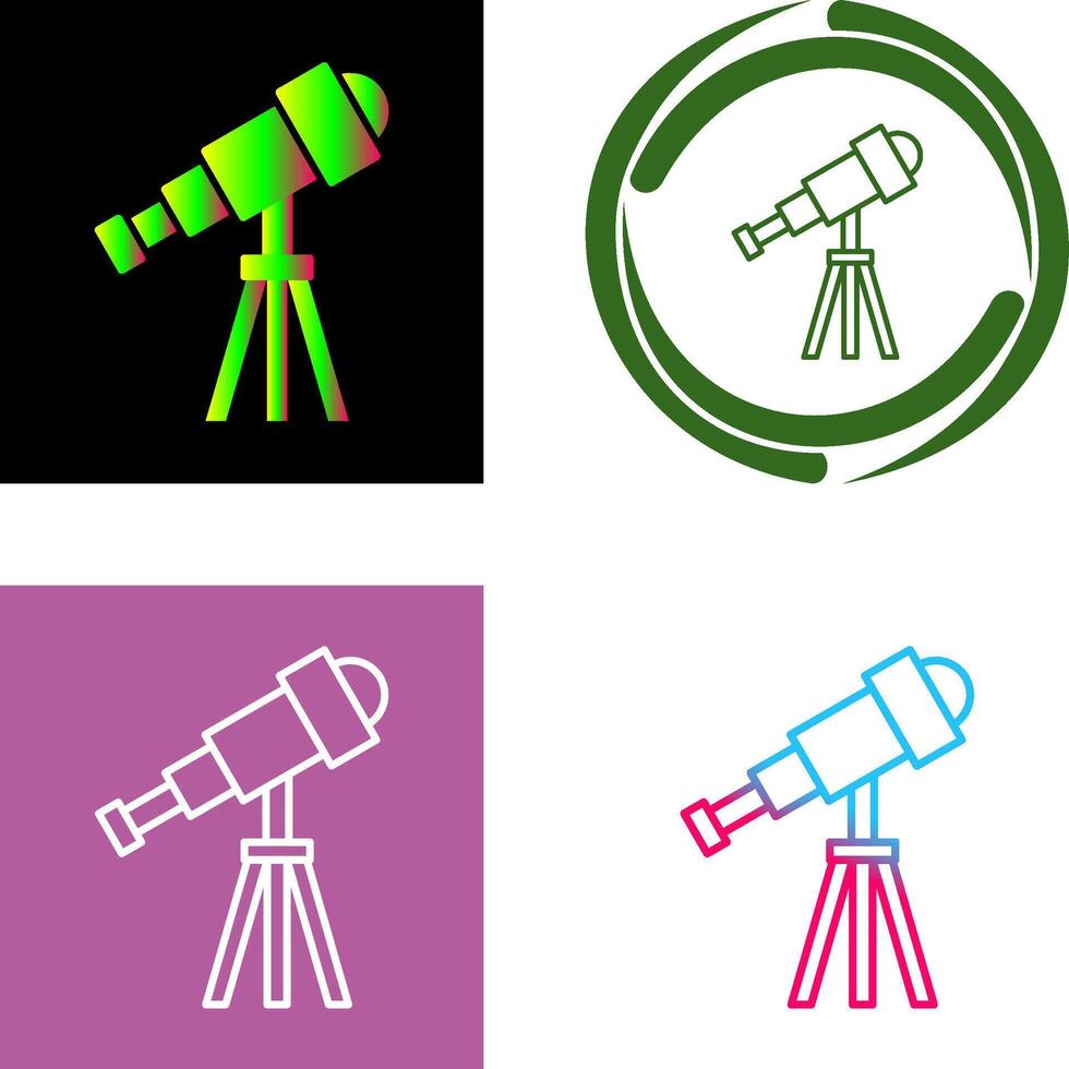 diseño de icono de telescopio vector