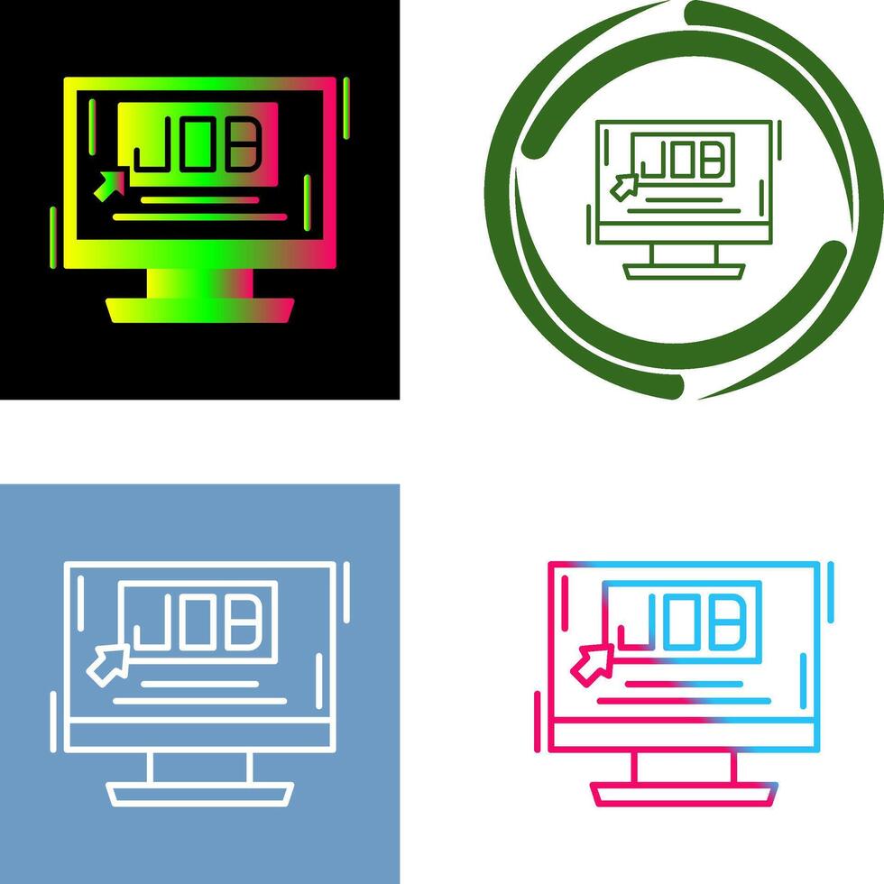 Job Icon Design vector