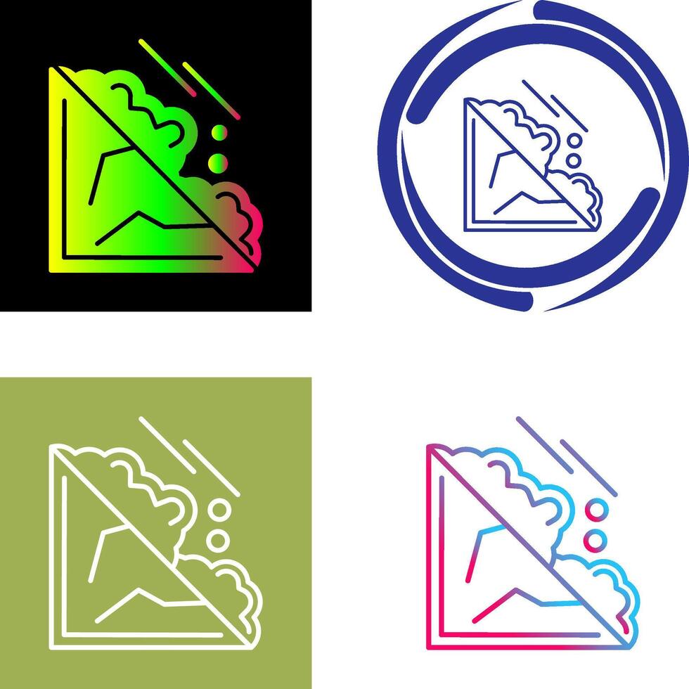 Avalanche Icon Design vector