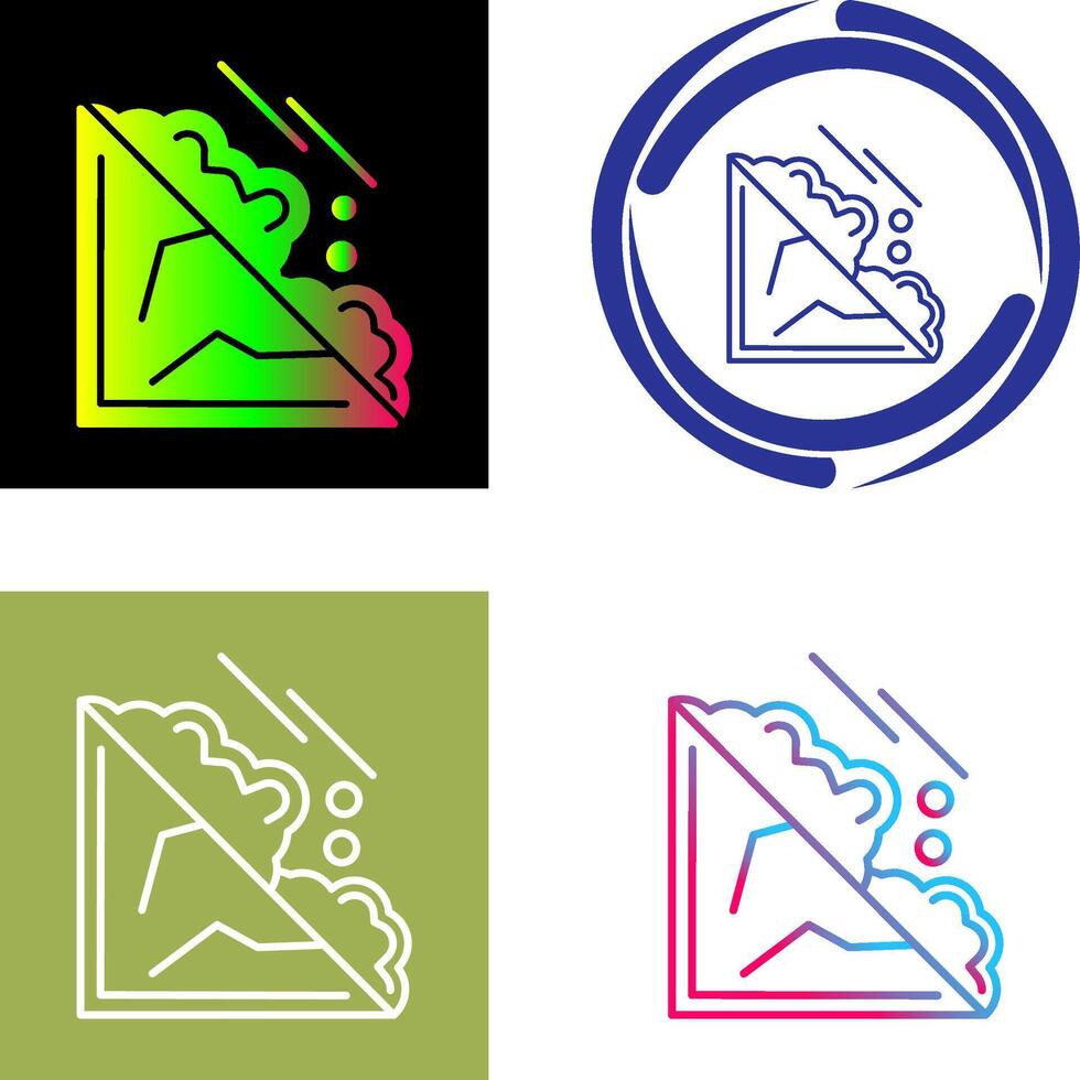 diseño de icono de avalancha vector