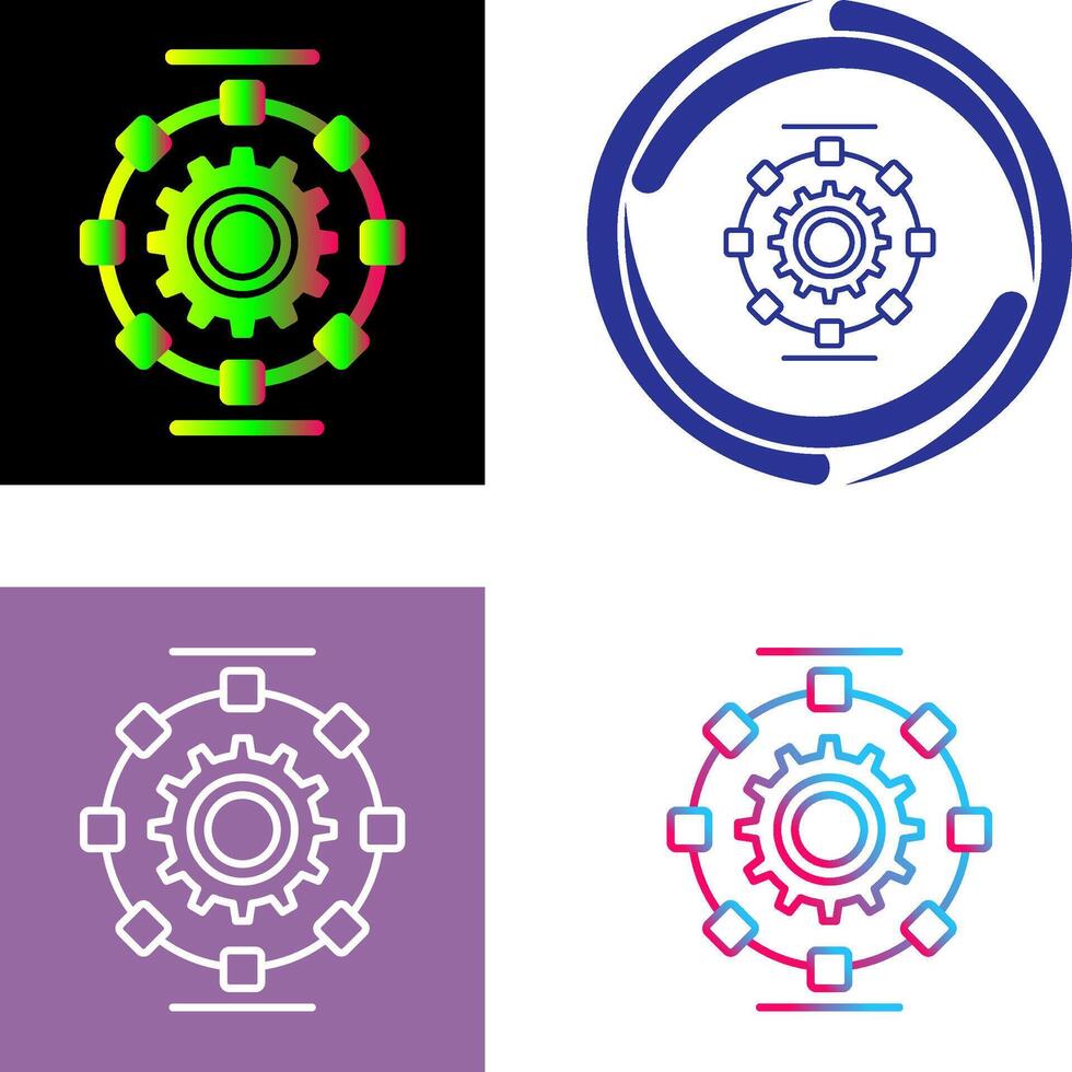 Automated Process Icon Design 44347734 Vector Art at Vecteezy