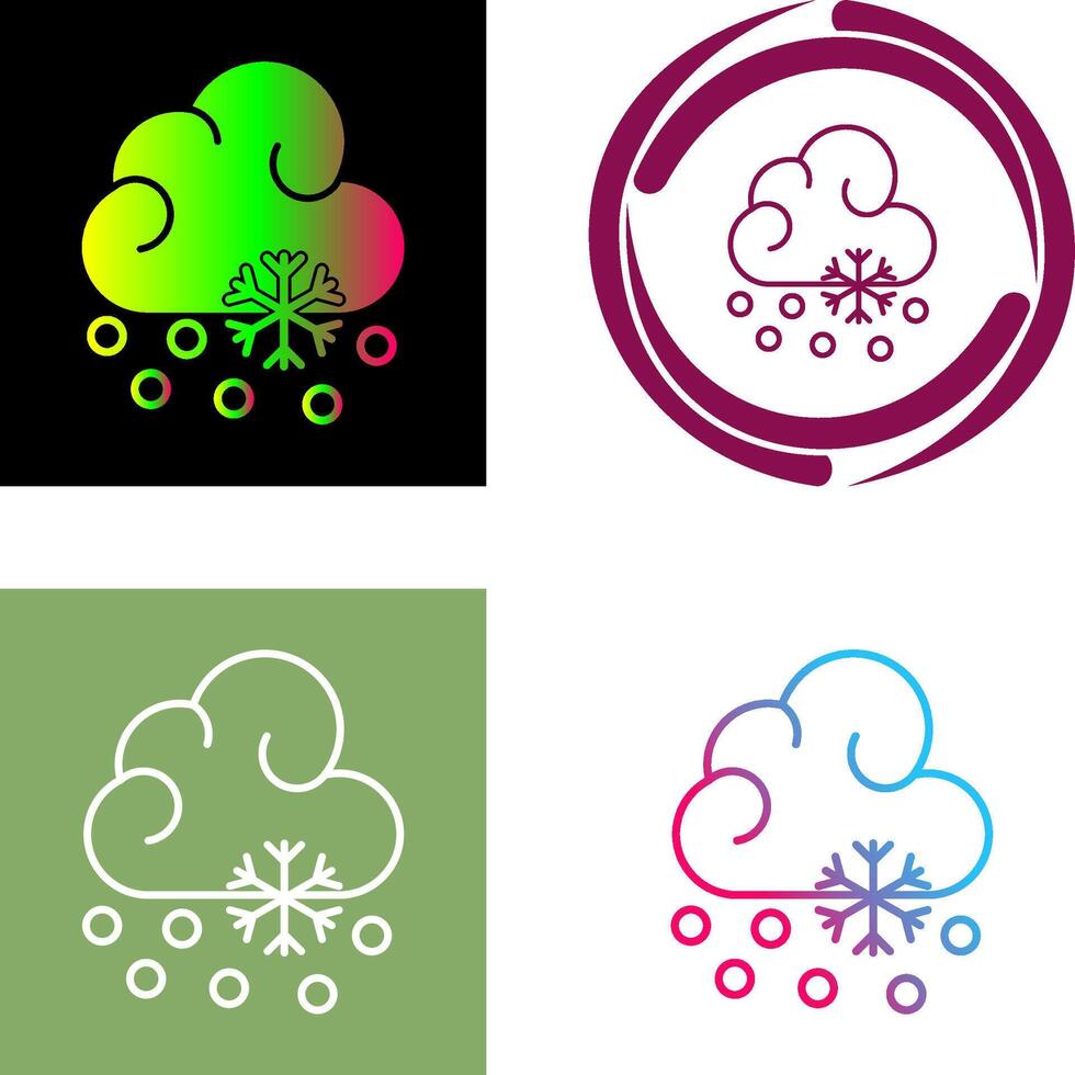 Snow Fall Icon Design vector